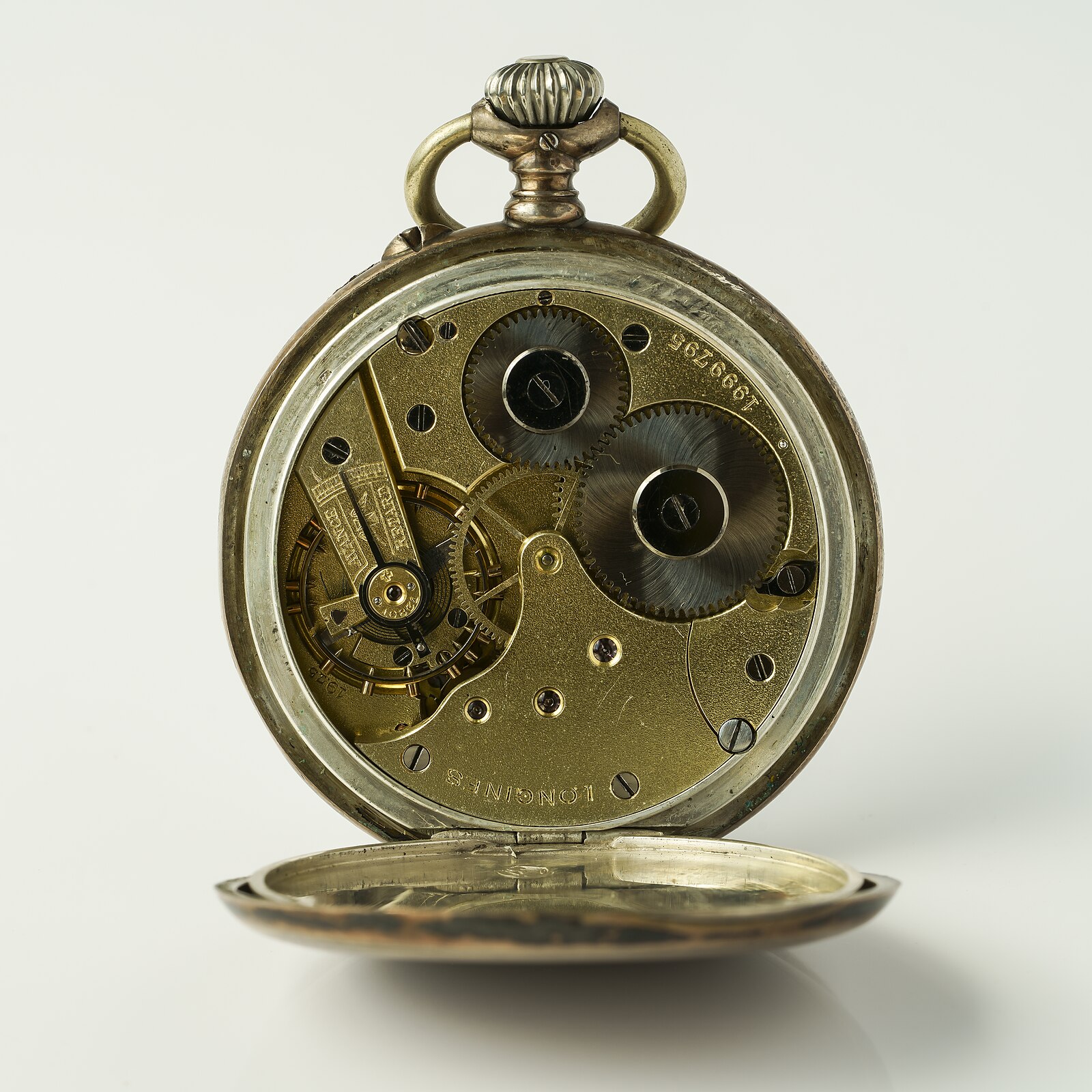 Engraved movement signature on a Jules Jurgensen watch