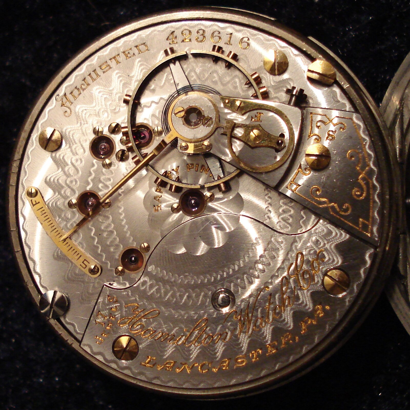 Mechanical movement inside a Jules Jurgensen pocket watch